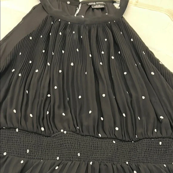 City Chic Black Dress with White Dots - Picture 9 of 9